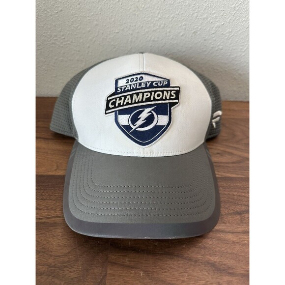2020 NHL Tampa Bay Lightning Stanley Cup Champions Snap Back Trucker Hat Cap - Picture 1 of 12